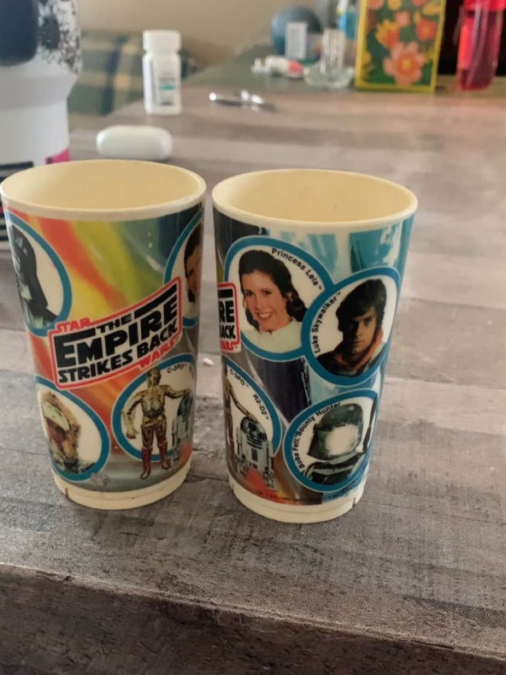 Star Wars The Empire Strikes Back Vintage Character Cups - Blue Multicolor